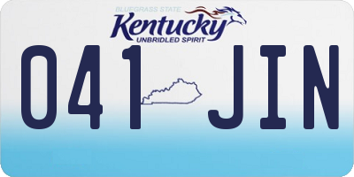 KY license plate 041JIN