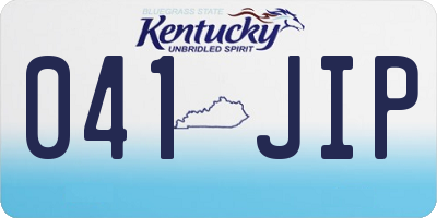 KY license plate 041JIP