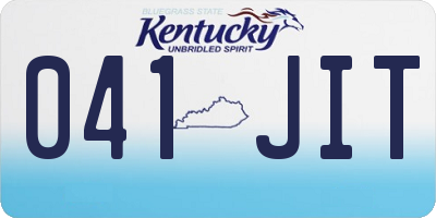 KY license plate 041JIT