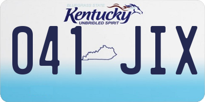 KY license plate 041JIX