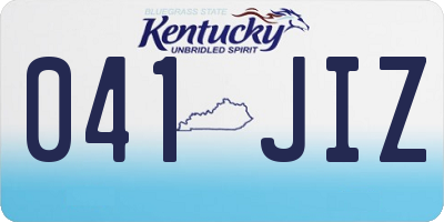 KY license plate 041JIZ