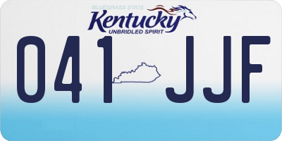 KY license plate 041JJF