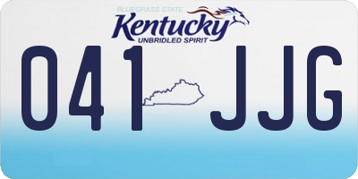 KY license plate 041JJG