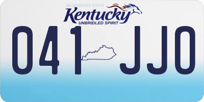 KY license plate 041JJO