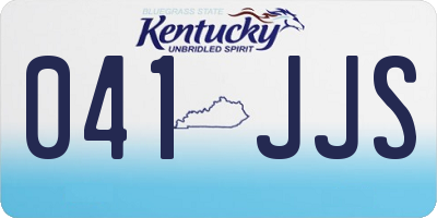 KY license plate 041JJS
