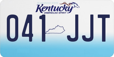 KY license plate 041JJT