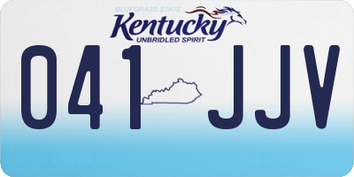 KY license plate 041JJV