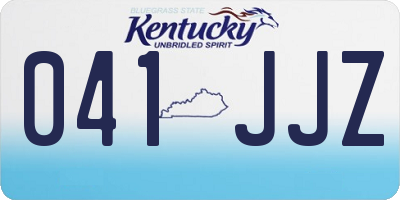 KY license plate 041JJZ