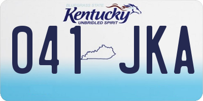 KY license plate 041JKA
