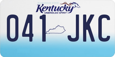 KY license plate 041JKC