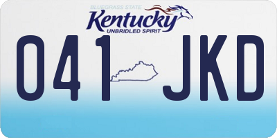 KY license plate 041JKD
