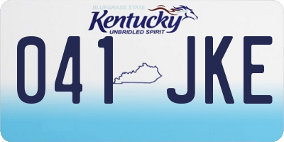 KY license plate 041JKE