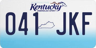 KY license plate 041JKF