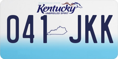 KY license plate 041JKK