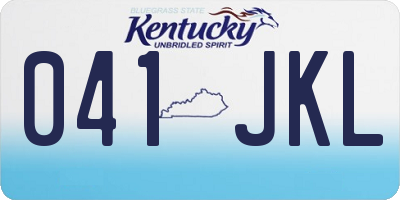 KY license plate 041JKL