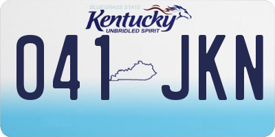 KY license plate 041JKN