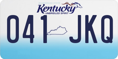 KY license plate 041JKQ