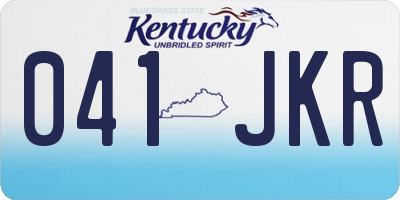 KY license plate 041JKR
