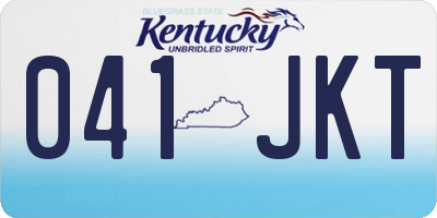 KY license plate 041JKT