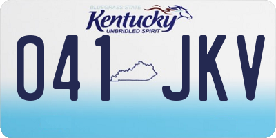 KY license plate 041JKV