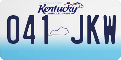 KY license plate 041JKW