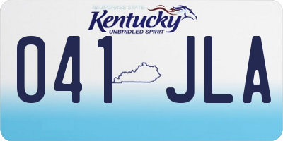 KY license plate 041JLA