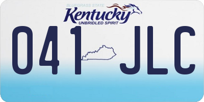 KY license plate 041JLC
