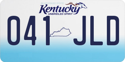 KY license plate 041JLD