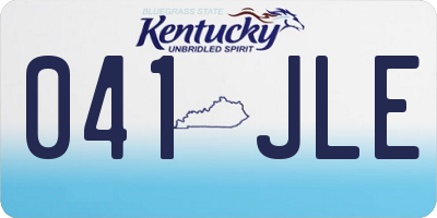 KY license plate 041JLE