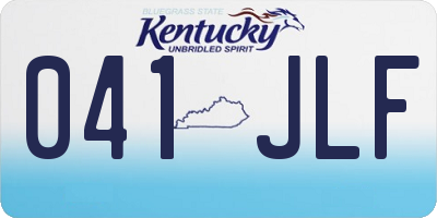 KY license plate 041JLF