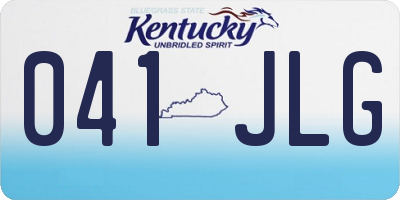 KY license plate 041JLG