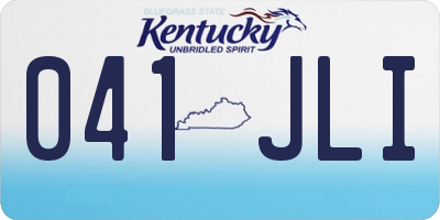KY license plate 041JLI