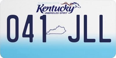 KY license plate 041JLL
