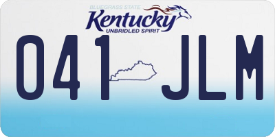 KY license plate 041JLM