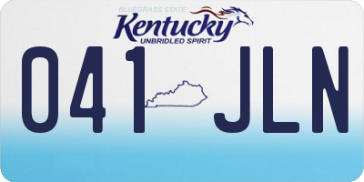 KY license plate 041JLN