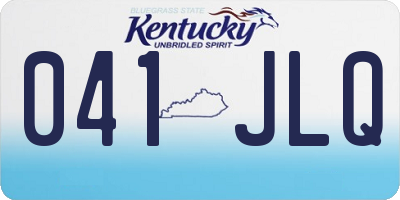 KY license plate 041JLQ