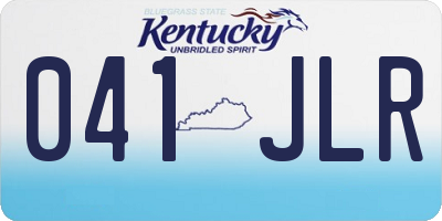 KY license plate 041JLR