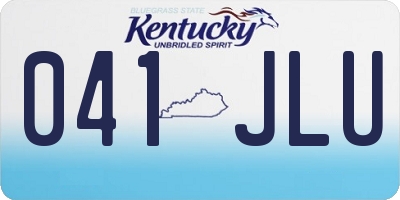 KY license plate 041JLU