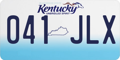 KY license plate 041JLX
