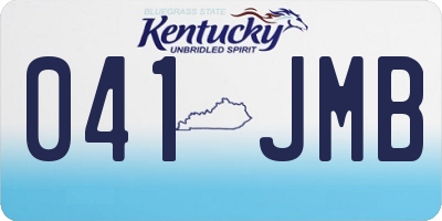 KY license plate 041JMB