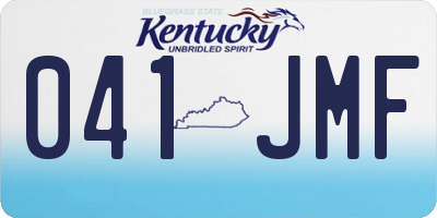 KY license plate 041JMF