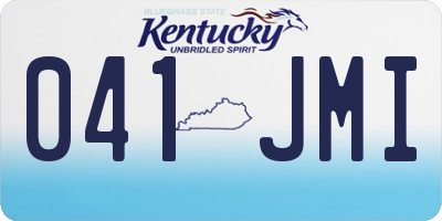 KY license plate 041JMI