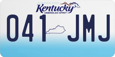 KY license plate 041JMJ