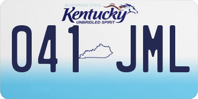 KY license plate 041JML