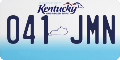 KY license plate 041JMN