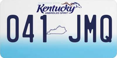 KY license plate 041JMQ