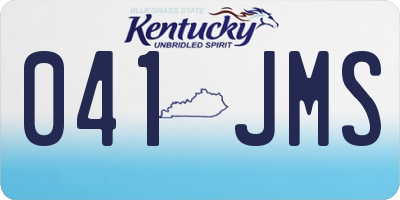 KY license plate 041JMS