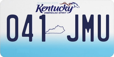 KY license plate 041JMU