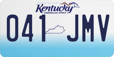 KY license plate 041JMV
