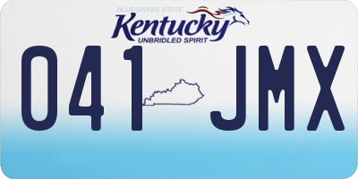 KY license plate 041JMX